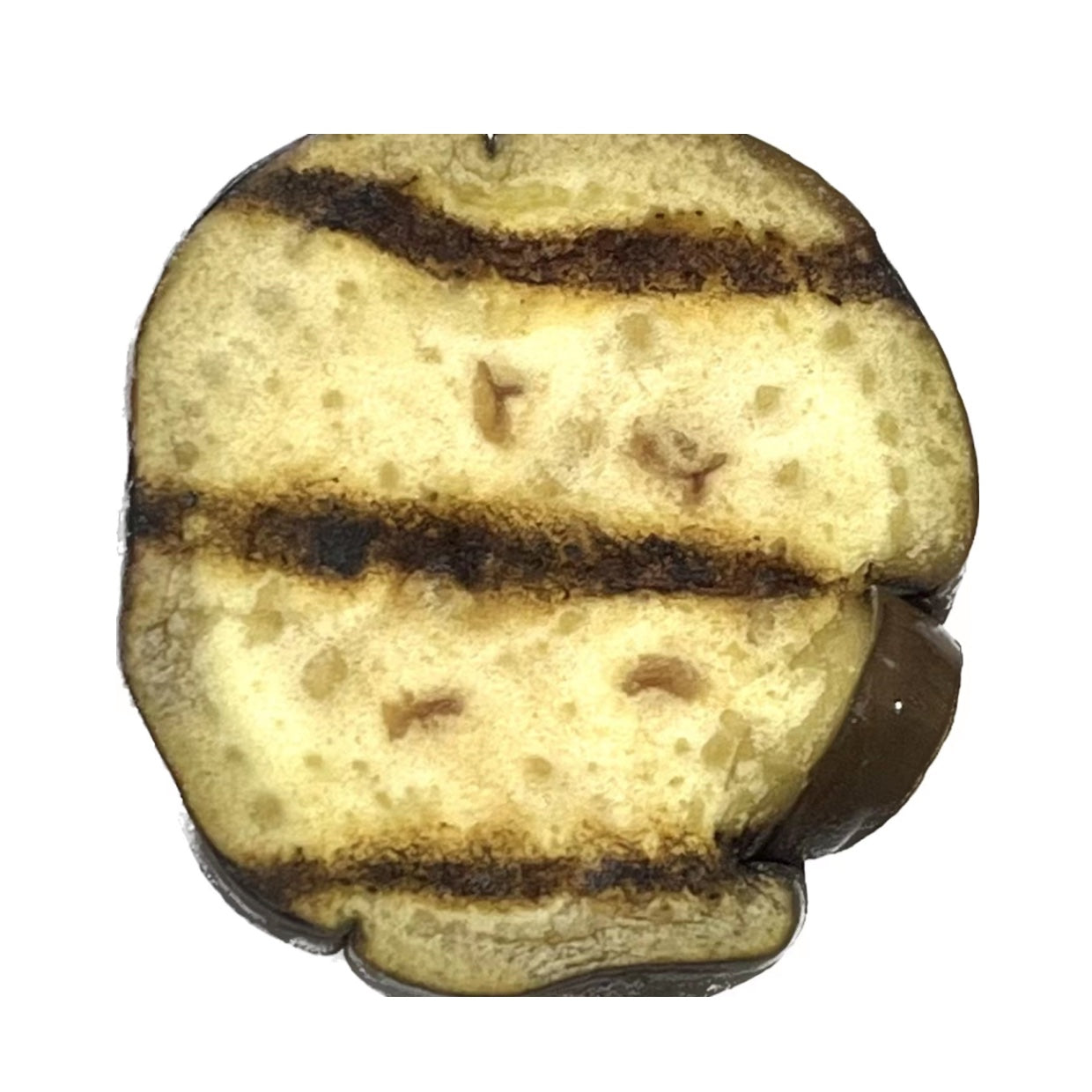 Frozen grilled eggplant slices