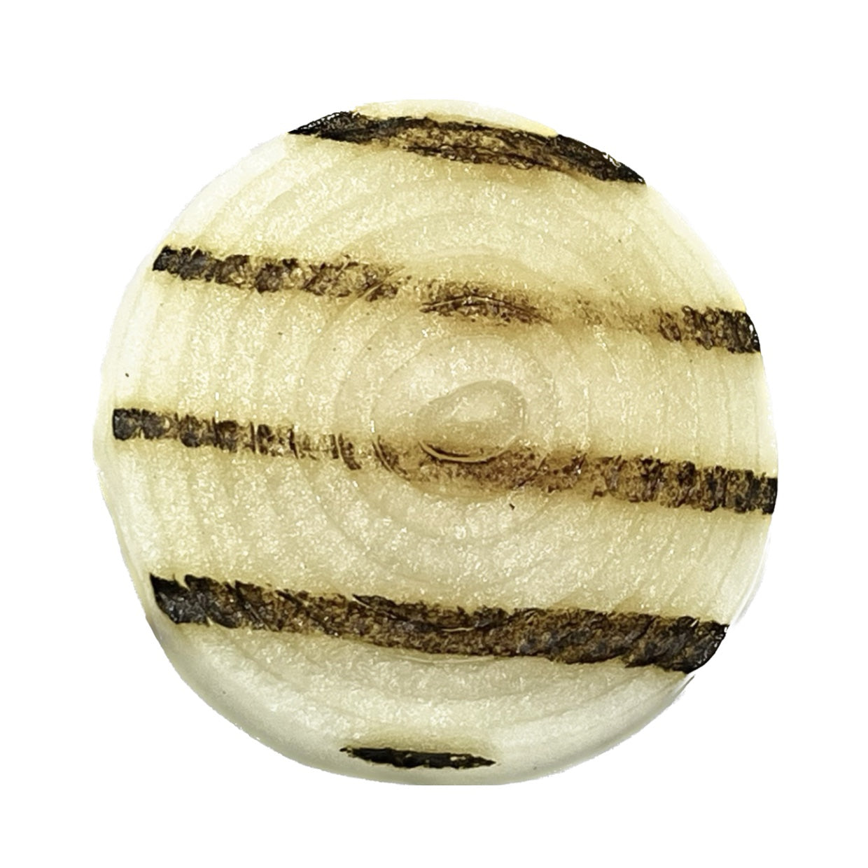 Frozen barbecued white onion slices