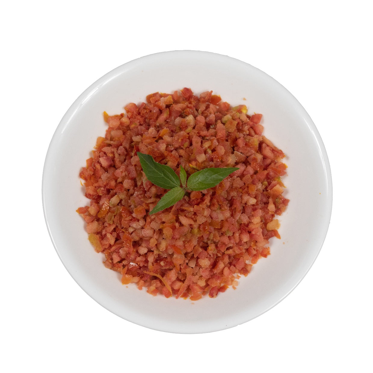 Quick-frozen semi-dried red and yellow peppers