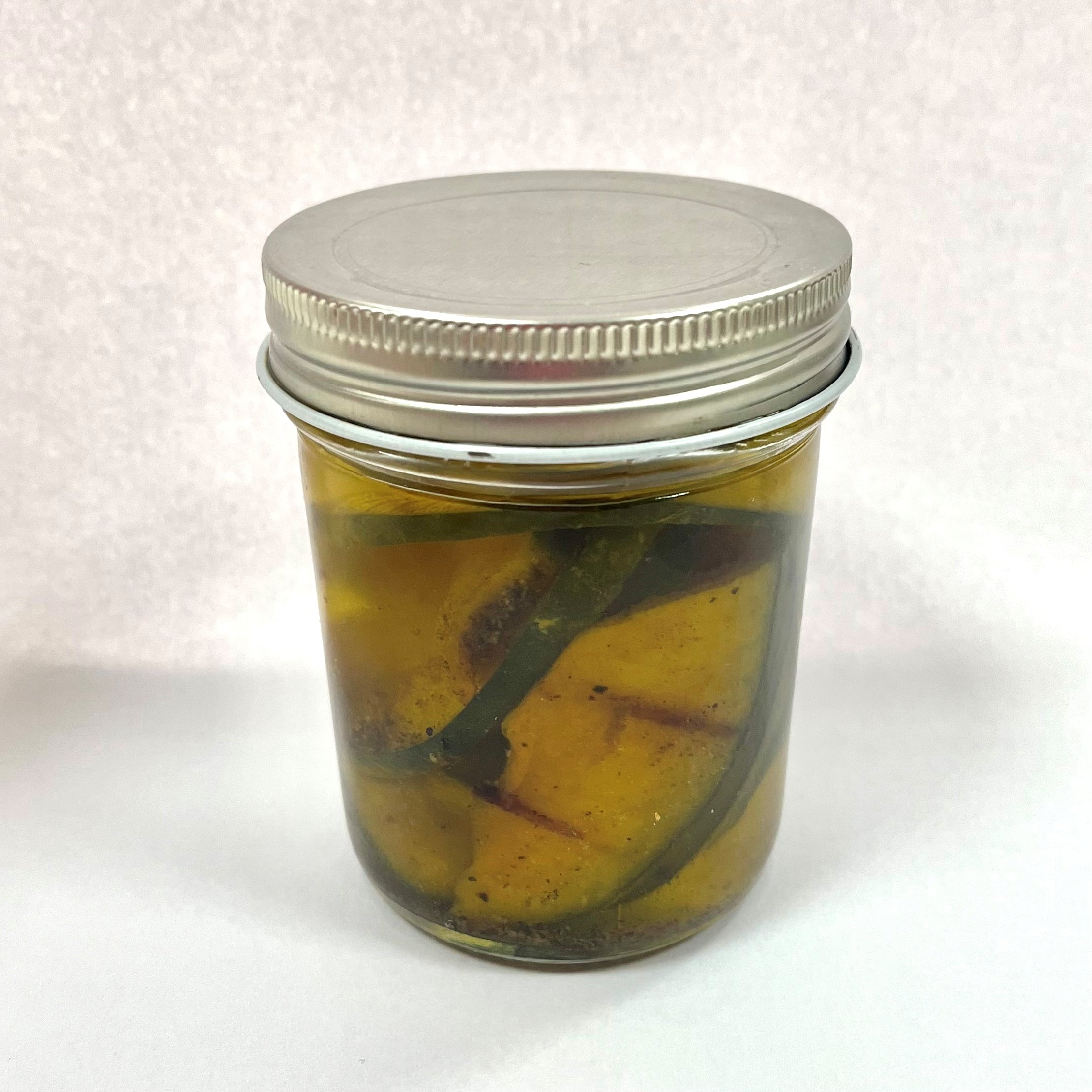 Grilled pumpkin slices in oil